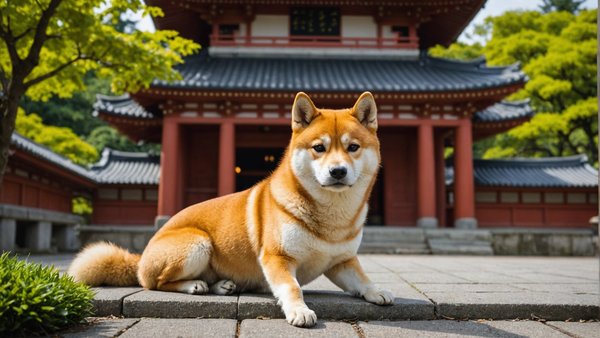 Un shiba inu épanoui à l'élevage temple eikan do